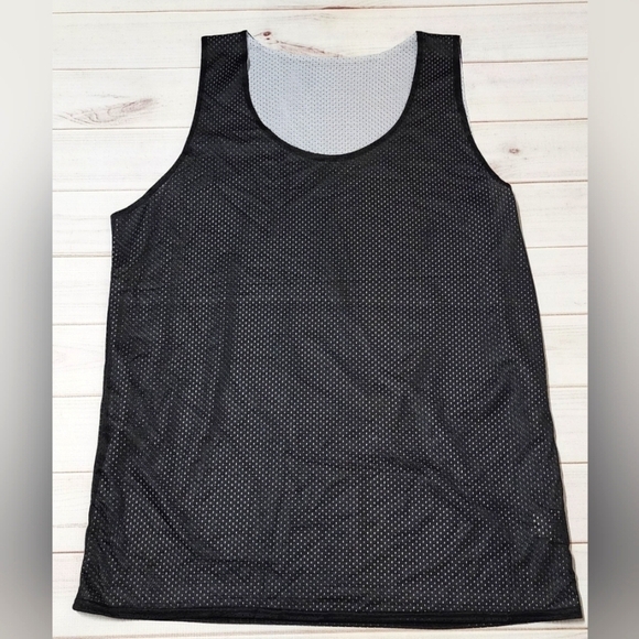 Badger Sport Pro Mesh Reversible Black And White Tank Top Various Sizes - New - Picture 3 of 6